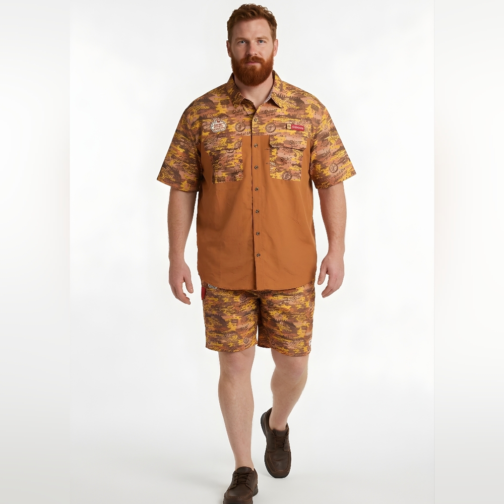 Magellan Outdoors/Shiner Colab Mens Fishgear Relaxed Fit Shirt/Shorts Set Sz 3X
